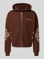 Swetry męskie - Bluza rozpinana z detalem z logo model ‘Rhegan’ - miniaturka - grafika 1