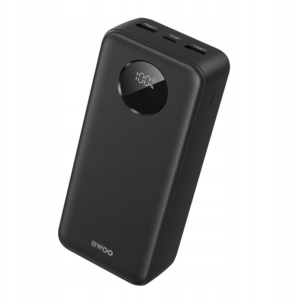 BWOO Power bank 22,5W 30000 mAh z wyświetlaczem LCD czarny