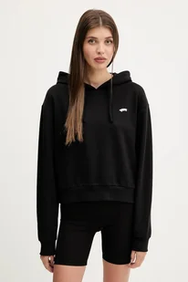 Vans bluza bawełniana damska kolor czarny z kapturem z aplikacją VN000P5PBLK1 - Bluzy damskie - miniaturka - grafika 1