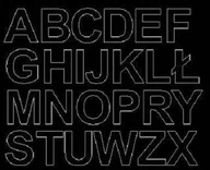 Dekoratorstwo - Litery samoprzylepne 4 cm czarny matowy - Matowa - miniaturka - grafika 1