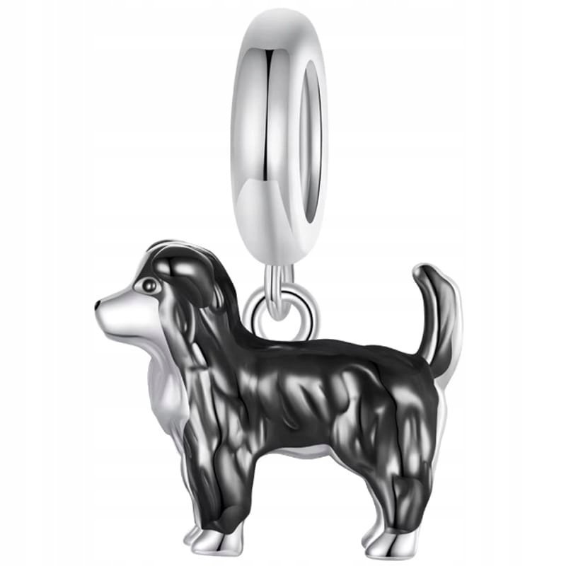 Charms Zawieszka Charms Pies Border Collie Srebro 925 Charmsy Trusky