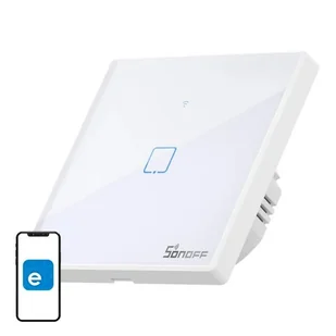 Sonoff Dotykowy włącznik światła WiFi + RF 433 T2 EU TX (1-kanałowy) nowa wersja - Systemy inteligentnych domów - miniaturka - grafika 1