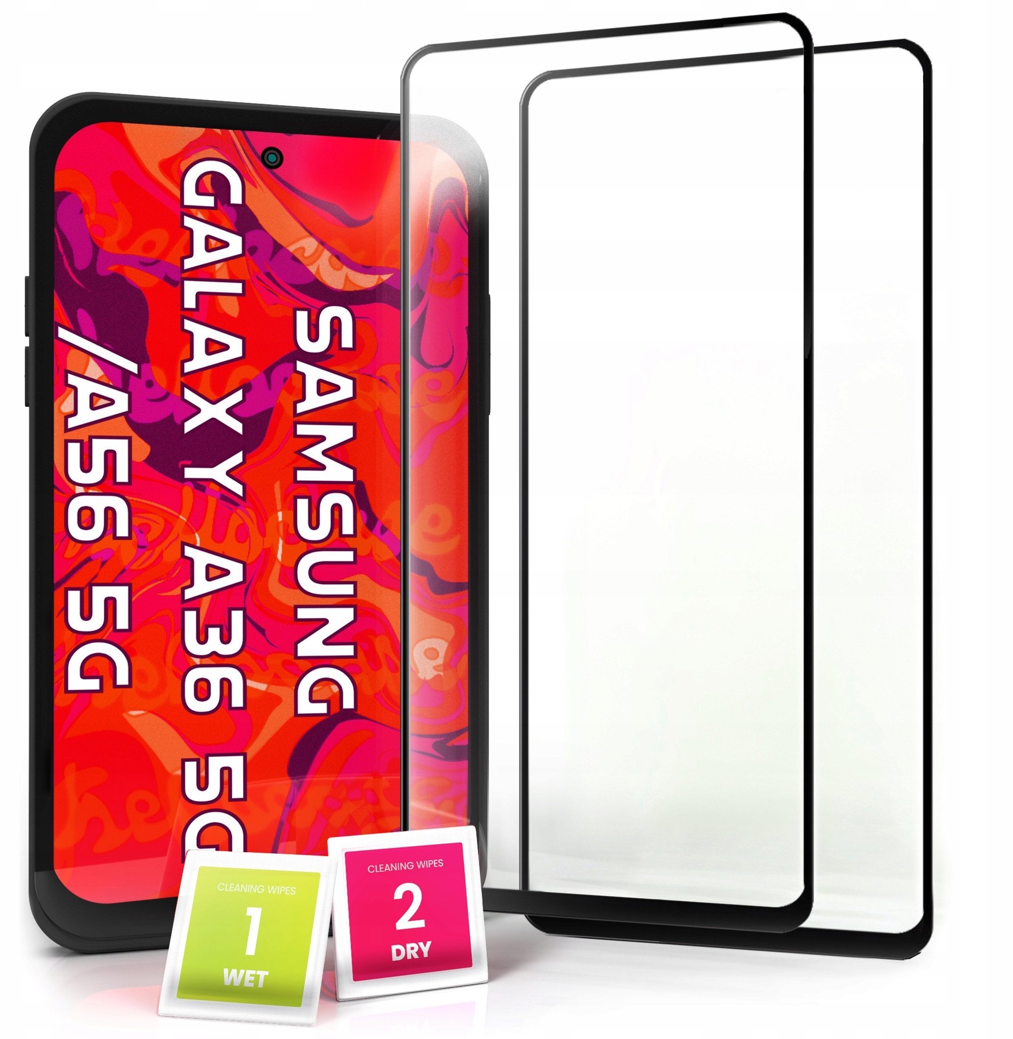 2-Pak Szkło Hartowane do Samsung Galaxy A36 5G / A56 5G 9H, 5D, Ochronne