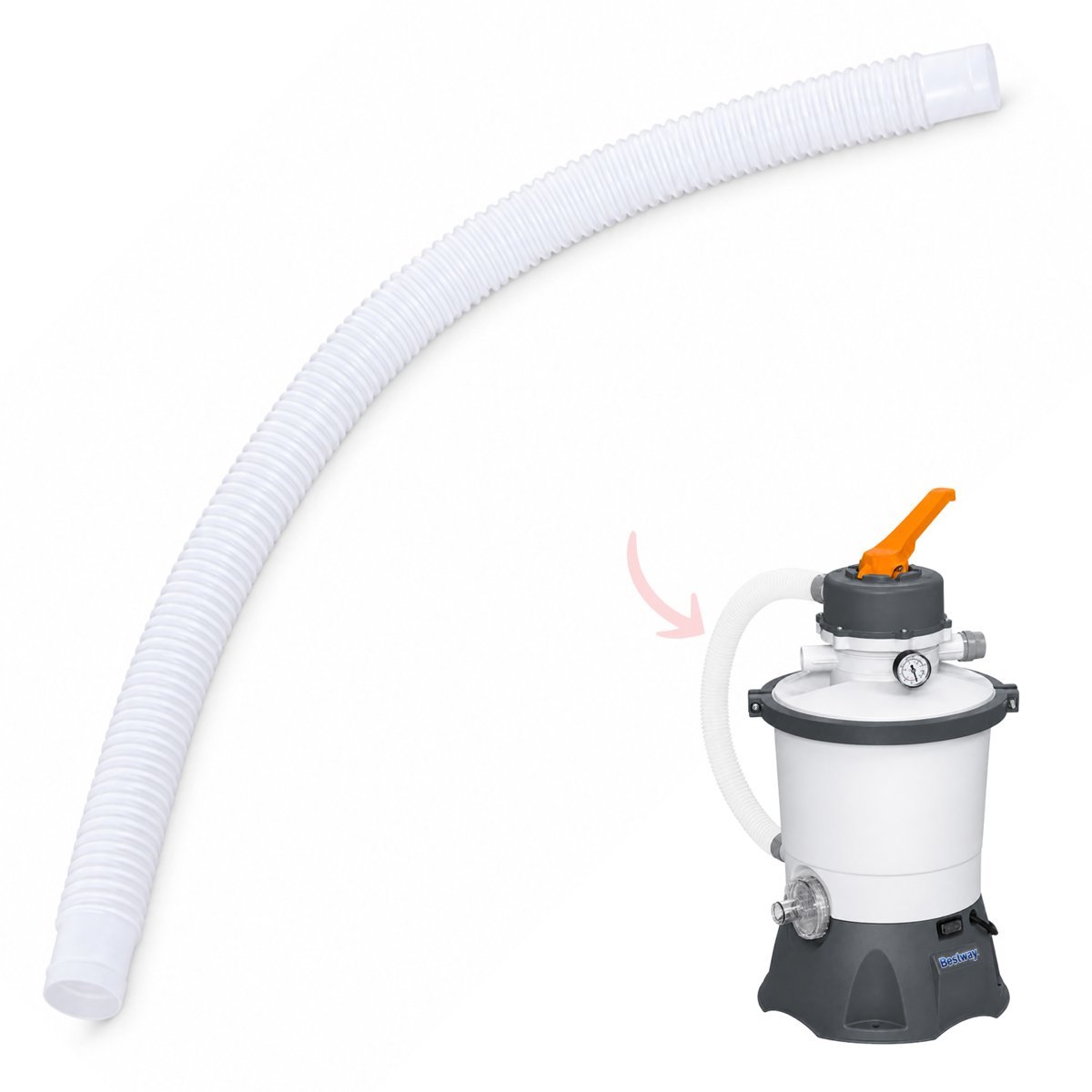Bestway krótki wąż rurka łącznik do filtra piaskowego 58634  flowclear