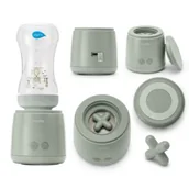 Podgrzewacze butelek i sterylizatory - Nuvita Warm`n`Mix Przenośny podgrzewacz do butelek z mieszadełkiem, Sage Green - miniaturka - grafika 1