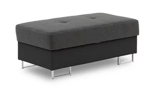 Pufa, ławka, siedzisko, Rigatto, 106x55x43 cm, ciemny szary, czarny - Pufy i podnóżki - miniaturka - grafika 1