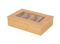 Pudła i pojemniki do przechowywania - Wenko Bambusowe akcesoria kuchenne, wytrzymałe (Pojemnik na herbatę) - miniaturka - grafika 1