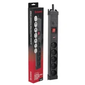 Listwy zasilające - Listwa HAWK HWPS502BK (1.5 m) Czarny - miniaturka - grafika 1