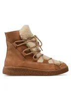 Botki damskie - Simple Śniegowce SL-49-02-000072 Brązowy - miniaturka - grafika 1