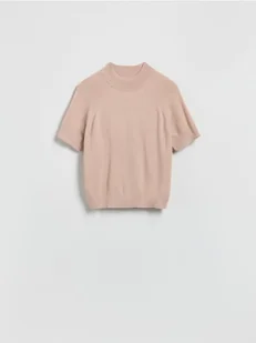 Reserved - Gładki sweter - beżowy - Swetry damskie - miniaturka - grafika 1