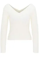 Swetry damskie - faina sweter damski 11018861, biały (wollweiss), XL-XXL - miniaturka - grafika 1