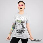 Koszulki i topy damskie - Koszulka Star Wars Mandolorian Child Grogu Hybris - miniaturka - grafika 1
