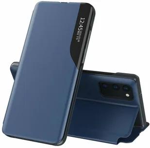 Eco Hurtel Leather View Case elegancki futerał etui z klapką i funkcją podstawki Samsung Galaxy A12 niebieski - Etui i futerały do telefonów - miniaturka - grafika 1