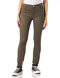 Spodnie damskie - Morgan Damskie spodnie Slim Enduit 212-palona klasyczne spodnie, kaki, 34 - grafika 1