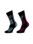 Skarpety termoaktywne - Rossignol Zestaw 2 par skarpet narciarskich Termotech 2P RLMWX05 Czarny - miniaturka - grafika 1