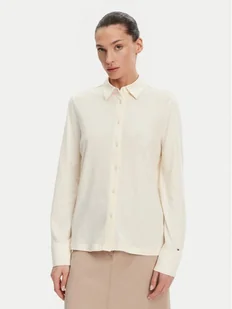 Tommy Hilfiger Koszula WW0WW45983 Beżowy Regular Fit - Koszule damskie - miniaturka - grafika 1