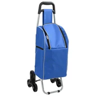Akcesoria do fotelików - vidaXL Wózek na zakupy Niebieski Stal 96 x 36 x 30 cm Składany - miniaturka - grafika 1