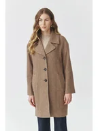 Płaszcze damskie - TATUUM Wełniany płaszcz "Sewro" w kolorze jasnobrązowym - miniaturka - grafika 1