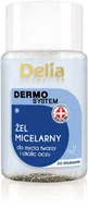 Żele do mycia twarzy - Delia Cosmetics Dermo System Żel micelarny do mycia twarzy Mini 50ml - miniaturka - grafika 1