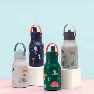 Lund London Butelka dla dzieci 400ml. Woodland, Little Lund - Survival - akcesoria - miniaturka - grafika 1