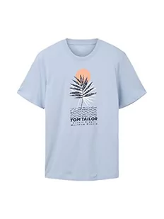 TOM TAILOR T-shirt męski z letnim nadrukiem, 26320 - Stonington Blue, XL - Koszulki męskie - miniaturka - grafika 1