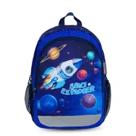 Plecaki szkolne i tornistry - Plecak przedszkolny Belmil Kiddy Plus "Space plower" dla dzieci w wieku 3-6 lat z pasem piersiowym - miniaturka - grafika 1