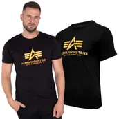 Odzież taktyczna i umundurowanie - Alpha Industries Basic Neon Print 100501NP 477 - Czarna - miniaturka - grafika 1