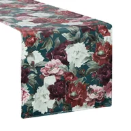 Obrusy i serwetki - Bieżnik 35 x 140 Dekoracyjny Velvet2 Ziel+Bordo - miniaturka - grafika 1