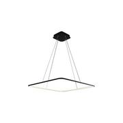 Lampy sufitowe - Milagro LAMPA wisząca NIX BLACK 517 minimalistyczna OPRAWA zwis LED 25W kwadrat square czarny 517 - miniaturka - grafika 1