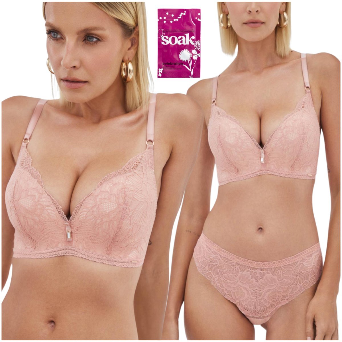 Biustonosz alles nude rose super p-up róż - 80d