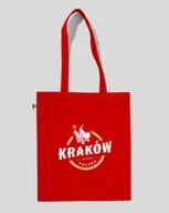 Torby i wózki na zakupy - torba bawełniana na prezent na zakupy KRAKÓW Czerwony - miniaturka - grafika 1