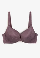 Biustonosze - Fioletowy Push-Up Biustonosz Koronkowy na Regulowanych Ramiączkach Lunetia - Renee - miniaturka - grafika 1