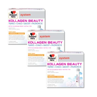 3x Doppelherz® system KOLLAGEN BEAUTY, NOWY SMAK! Pomarańcza i marakuja, 3x30 ampułek po 25ml - Suplementy diety - miniaturka - grafika 1