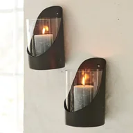 Świeczniki - Świecznik, zestaw 2 szt. Paillon - miniaturka - grafika 1