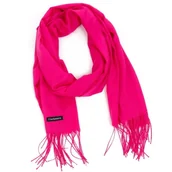 Apaszki i szaliki damskie - Różowy Szalik damski duży Cashmere frędzle SZA-46 - miniaturka - grafika 1