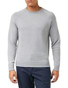 Swetry męskie - Hackett London Męska bluza z dzianiny sweter, flanela szara, XL - miniaturka - grafika 1