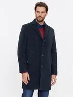 Płaszcze męskie - Tommy Hilfiger Płaszcz wełniany MW0MW32963 Granatowy Regular Fit - miniaturka - grafika 1