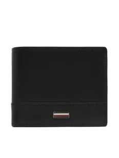 Tommy Hilfiger Duży Portfel Męski Th Corp Cc Flap And Coin AM0AM13246 Czarny - Portfele - miniaturka - grafika 1