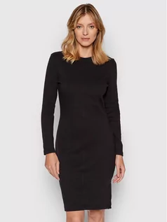 Sukienki - Calvin Klein Sukienka dzianinowa K20K203488 Czarny Slim Fit - grafika 1