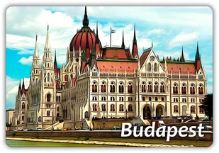 BUDAPESZT - Parlament - Gmach - Dunaj - Budapest - Magnes na lodówkę - Magnesy - miniaturka - grafika 1