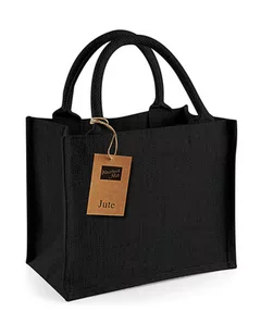 Torba z juty, Mini Westford Mill 61228 One Size Black/Black - Torby szkolne - miniaturka - grafika 1
