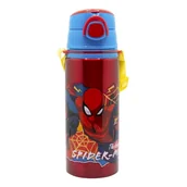 Bidony dla dzieci - Bidon aluminiowy ze słomką i paskiem Spiderman 730ml - miniaturka - grafika 1