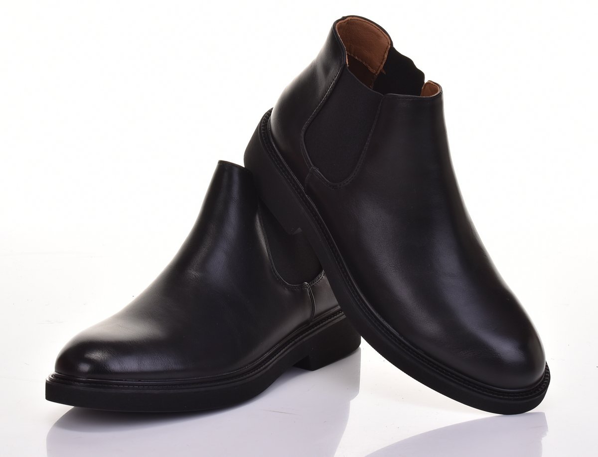 ZAMSZOWE TRZEWIKI MĘSKIE ELEGANCKIE WYGODNE BUTY WIZYTOWE KLASYCZNE CZARNE