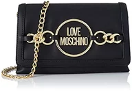 Torebki damskie - Love Moschino Damska torba na ramię, czarna, średnia, Czarny, Medium - miniaturka - grafika 1