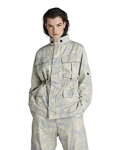 G-STAR RAW Damska koszulka Field Overshirt Jacket, Multicolor (Whitebait Woodland Camo C318-d213), M - Koszulki i topy damskie - miniaturka - grafika 1