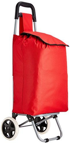 MSV einkaufstrolley z 2 rolkami 91 x 35 x 29 cm, plastik, czerwony, 91 x 35 x 29 cm 120046