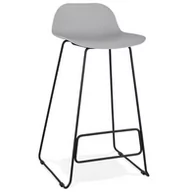 Taborety i hokery - Kokoon Design Hoker Slade szary nogi czarne BS02180GRBL - miniaturka - grafika 1