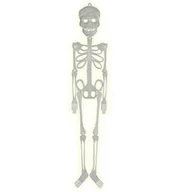 Halloween - Szkielet fluorescencyjny plastikowy 75cm na Halloween - miniaturka - grafika 1