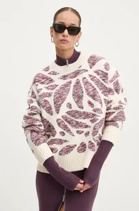 Desigual sweter KAMLOOPS damski kolor beżowy ciepły 24WWJF57 - Swetry damskie - miniaturka - grafika 1