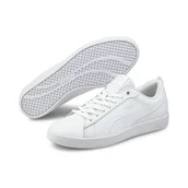 Buty trekkingowe damskie - Damskie buty sportowe Smash v2 Leather PUMA White - miniaturka - grafika 1